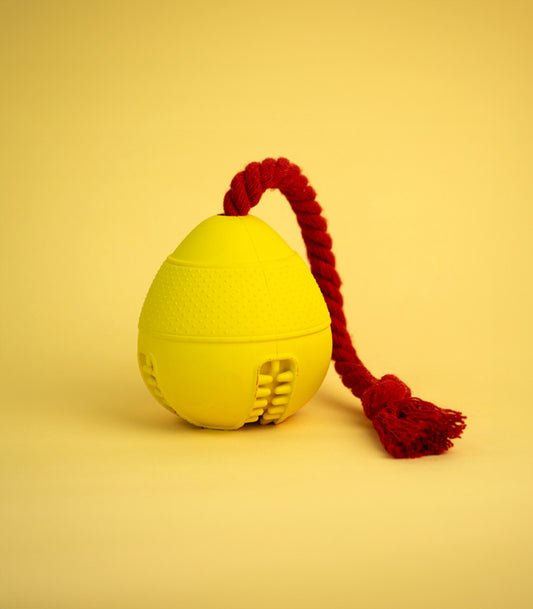 Rubber Tugball Dog Toy