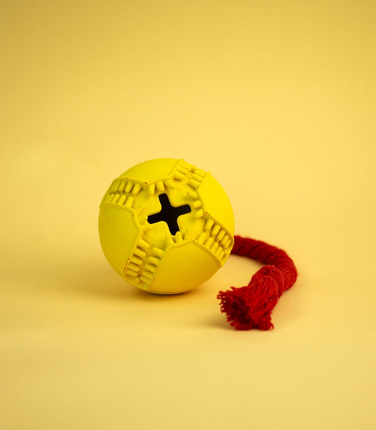 Rubber Tugball Dog Toy