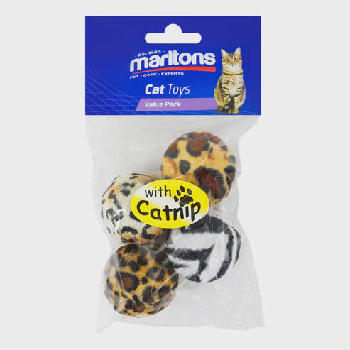 Marltons Rattle Design Ball 4 Pack 4cm