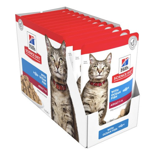 Hill's Science Plan Feline Adult Ocean Fish Wet Cat Box of 12