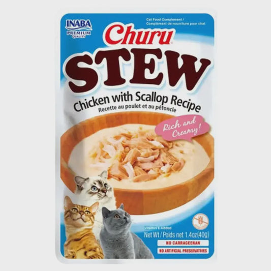 Churu Chicken Stew with Scallop Pouch for Cats 40G