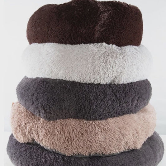 Calming Donut Dog Bed Charcoal Black
