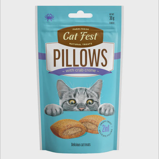 Catfest Pillows with Crab Cream Cat Treats 30g