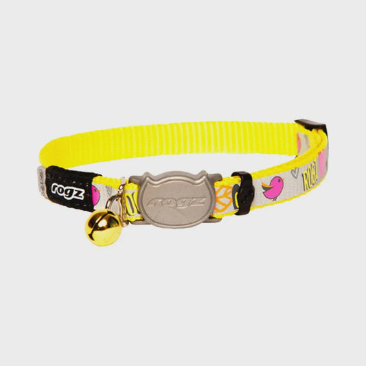 Rogz Reflecto Cat Safety Release Collar Yellow