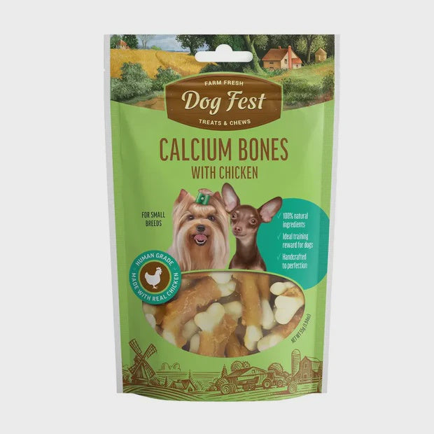 Dog Fest Calcium With Chicken for Small Breeds Dog Bone Treats