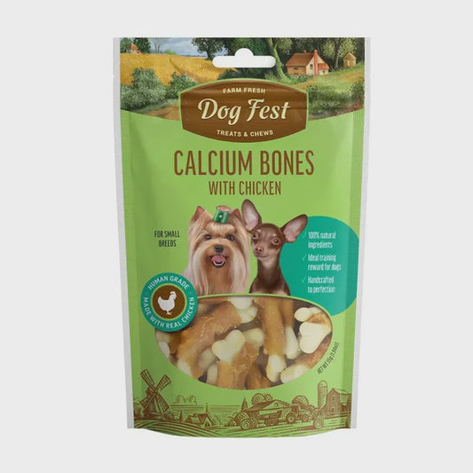 Dog Fest Calcium With Chicken for Small Breeds Dog Bone Treats
