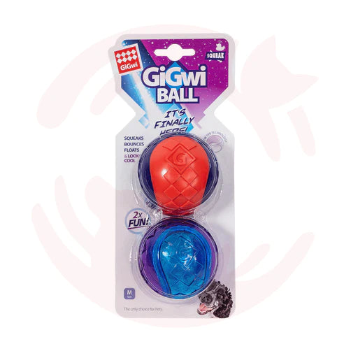 Ball with squeaker medium (2 pack)