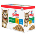 Load image into Gallery viewer, Hills Science plan feline kitten multipack chicken & ocean fish  box 12x85g
