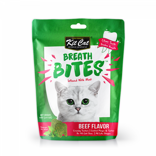 Kit Cat Dental Breath Bites Beef Flavour 60g