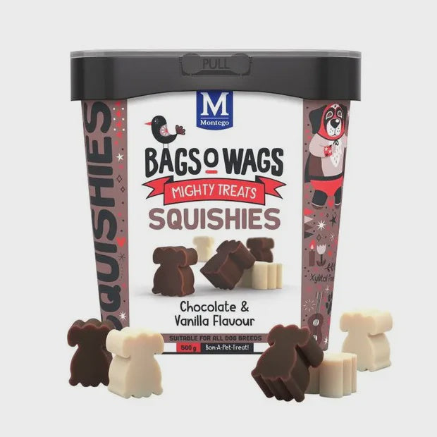 Bags O’ Wags Chocolate and Vanilla Squishies
