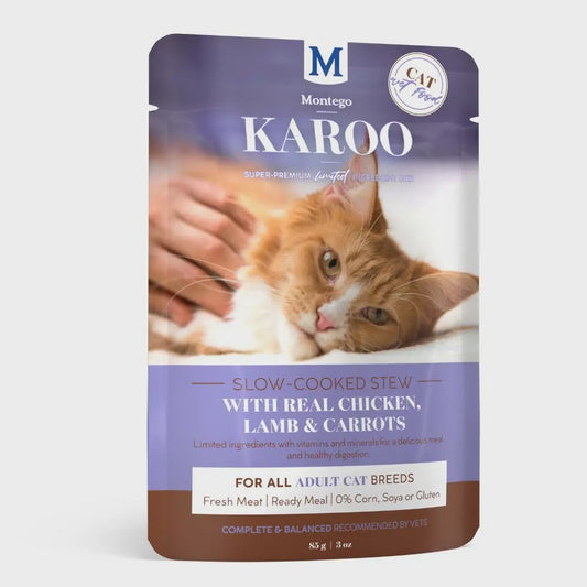 Karoo Chicken, Lamb and Carrots Cat Wet Food Pouches
