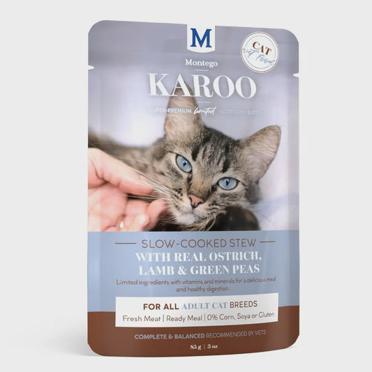 Karoo Ostrich, Lamb and Green Peas Cat Wet Food Pouches