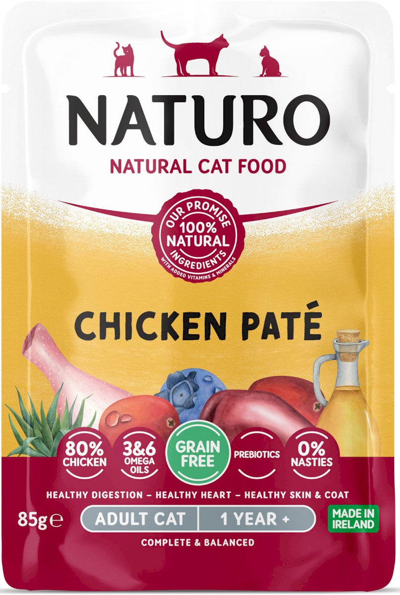 Naturo Adult Cat Chicken Paté Pouch 85g