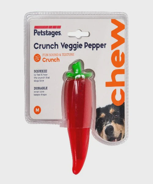 Crunch Veggies Pepper Medium Dog Toy