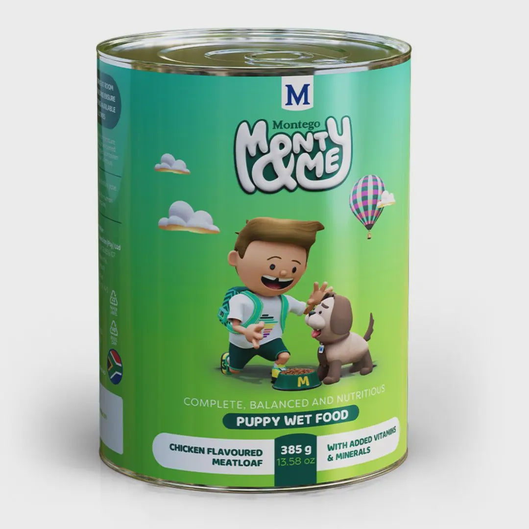 Monty & Me Puppy Wet Food Chicken 385g