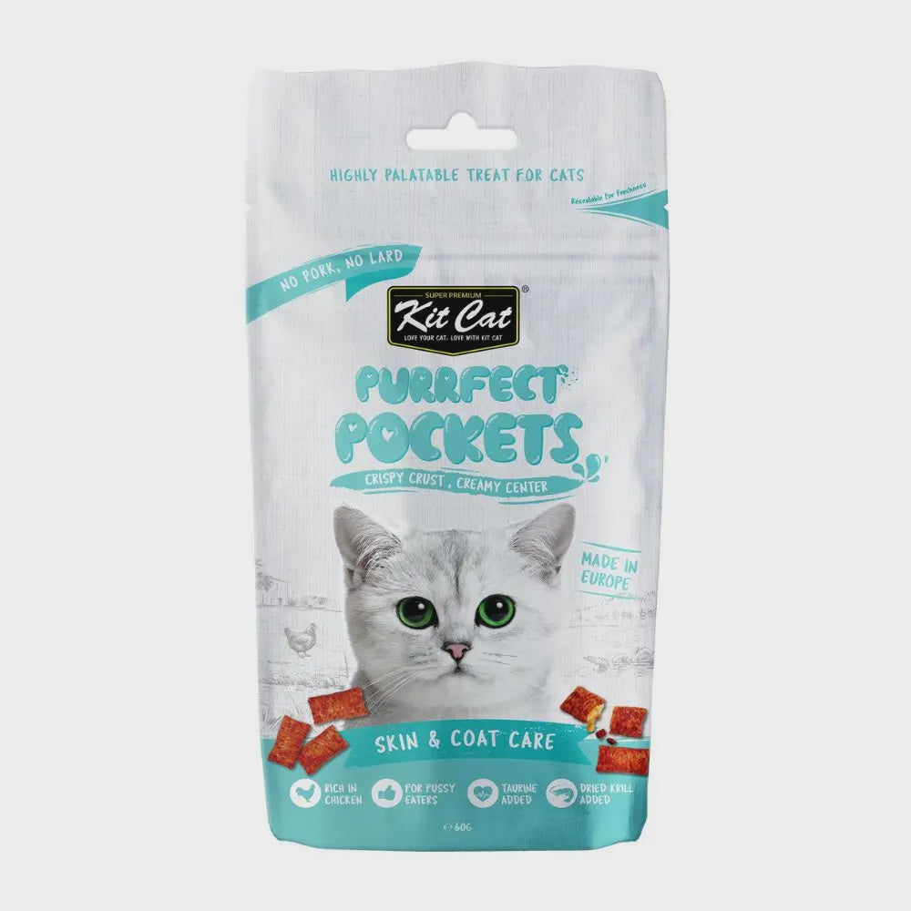 Purrfect Pockets Skin & Coat Care Cat Treats 60g