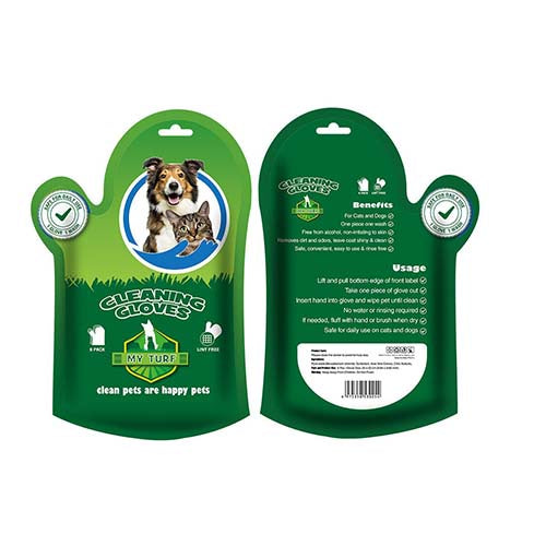 Pet Cleaning Gloves 25x22cm 6pcs