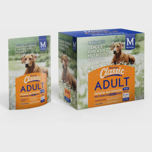 Montego Classic Tender Wet Adult Chicken and Veggies Dog Multi Pack