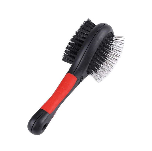 Double Sided Brush With Pin Bristles and Hard Brush