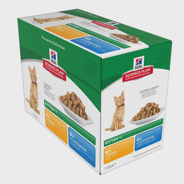 Hill's Science Plan Feline Kitten Chicken & Ocean Fish Multipack Wet Cat Food