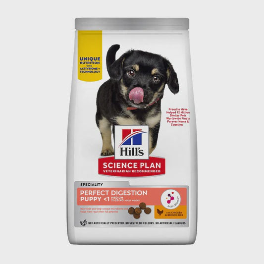 Hill's Science Plan Perfect Digestion Medium Breed Puppy Chicken & Brown Rice