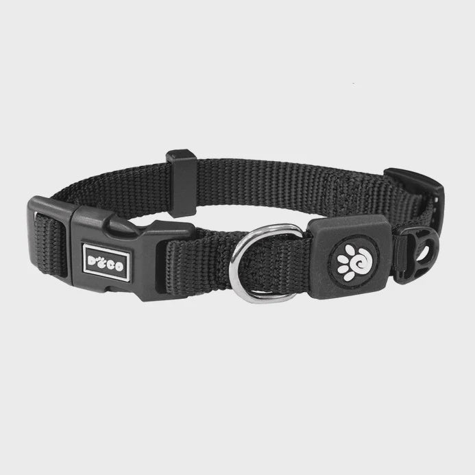 DOCO Signature Nylon Black Dog Collar