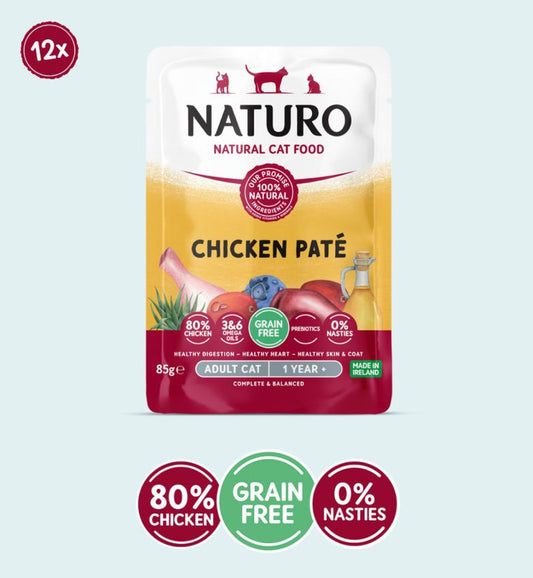 Naturo Adult Cat Chicken Paté Pouch 85g