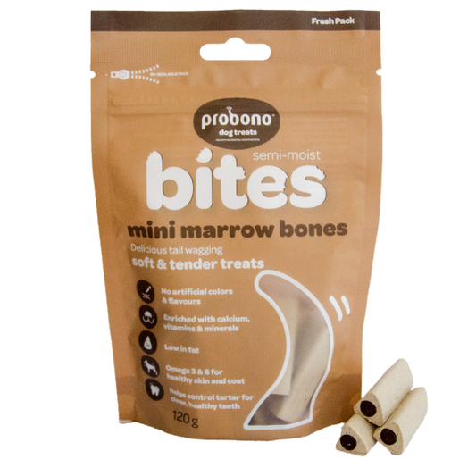 Probono Semi-Moist Mini Marrow Bones Dog Treats 120g