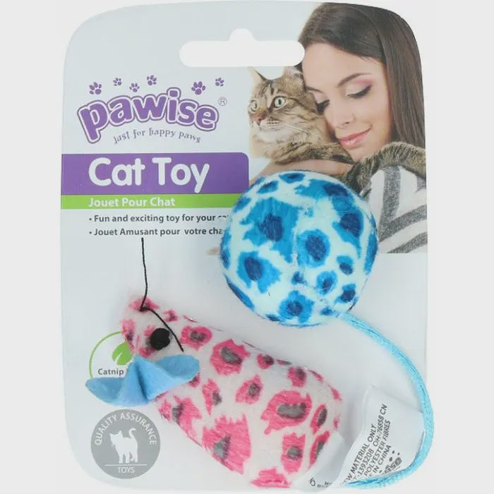 PW Cat toy  mouse and ball