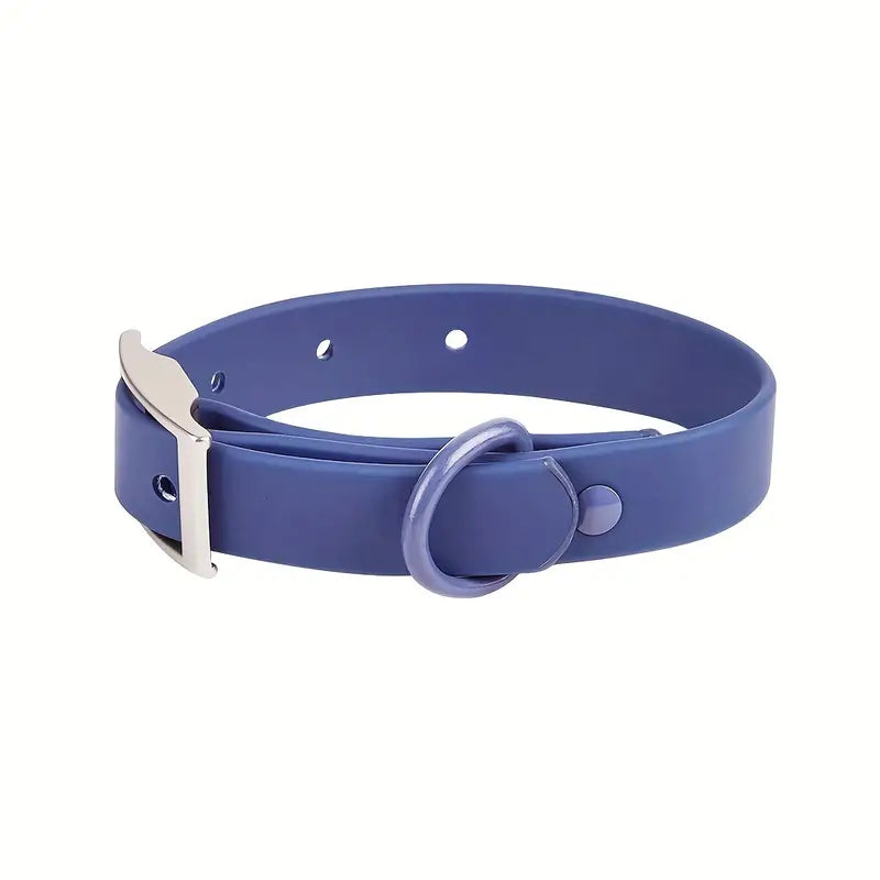 Pet Haus Biothane Collar Blue