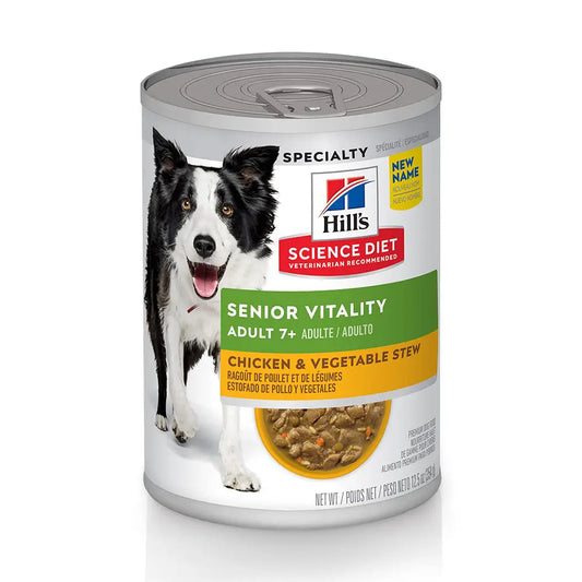 Hill’s Science Plan Adult 7+ Senior Vitality Chicken & Vegetable Stew Dog Food