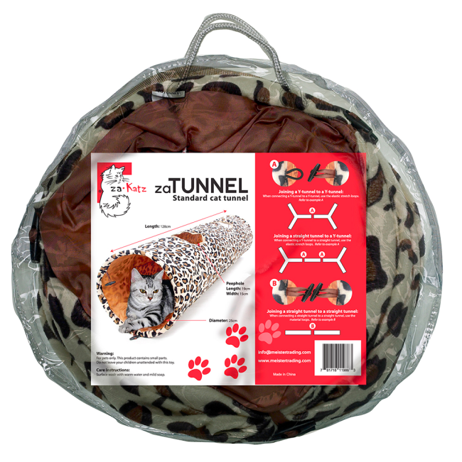 ZaKatz - 3 Way Y Cat Crinkle Tunnel