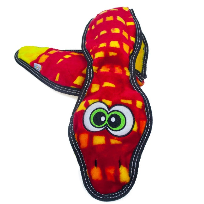 Tough Seamz Snake 3 Squeak Dog Toy