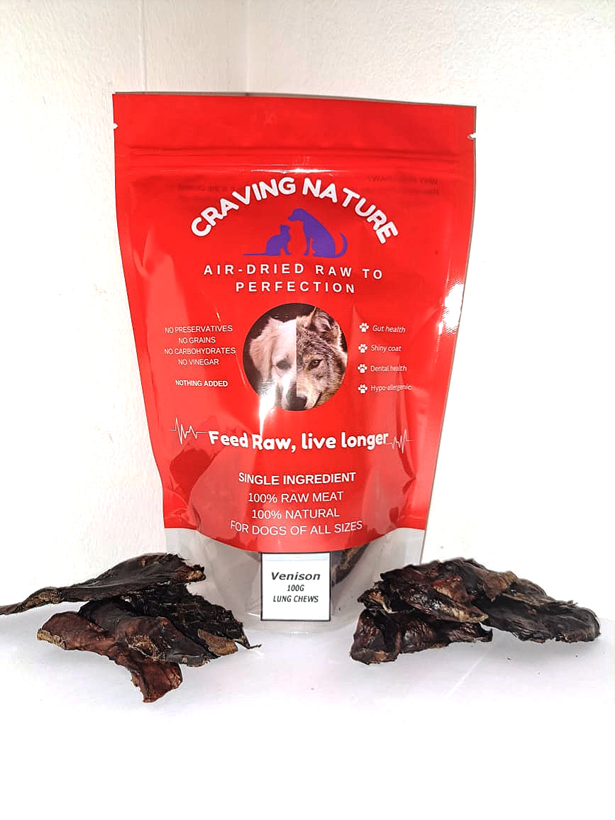 Craving Nature Venison Lung Chews 100g