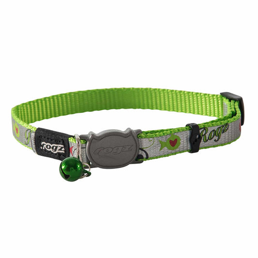 Rogz Reflecto Cat Safety Release Collar Lime