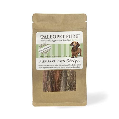 PaleoPet Pure Alfalfa Chicken Strips – 100g (COLLECTION ONLY)