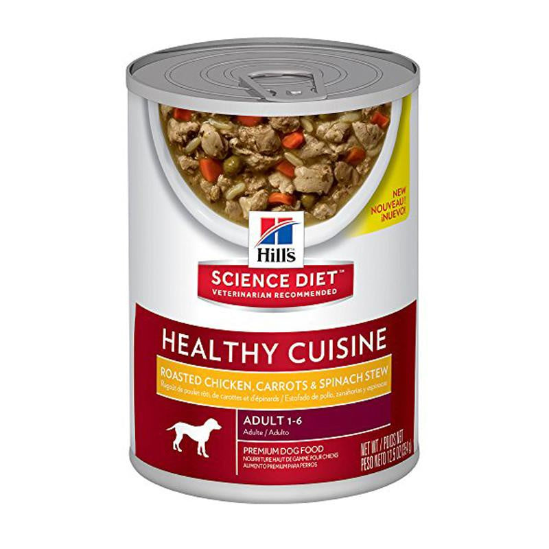 Hills Science Plan Adult Dog Food Can - Chicken, Carrot & Spinach Stew