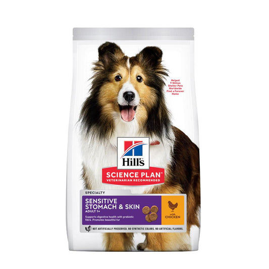 Hills Science Plan Canine Sensitive Stomach & Skin med/larg  with Chicken