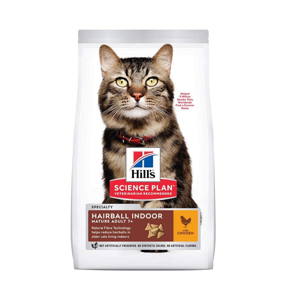 Hills Science Plan Feline Mature Hairball and Indoor Chicken