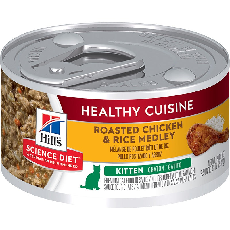 Hill’s Science Plan Kitten Healthy Cuisine Roasted Chicken & Rice Medley Flavour 79g