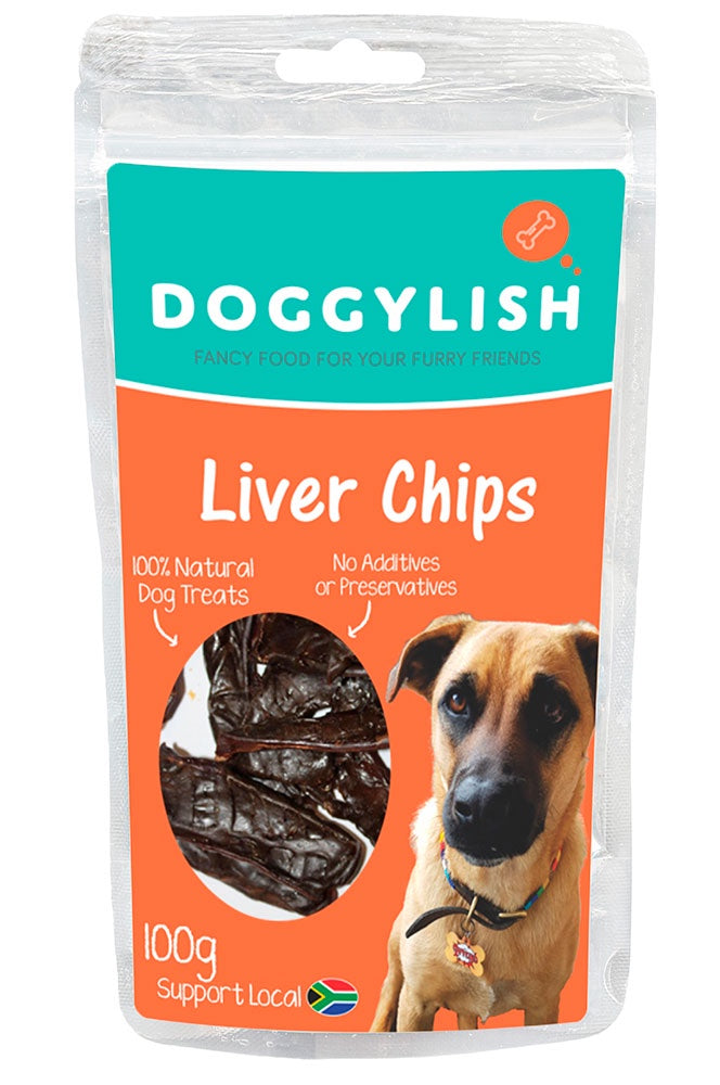 Doggylish Liver Chips (training bites) 200g