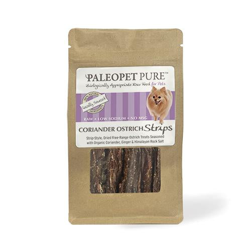 PaleoPet Pure Coriander Ostrich Strips – 100g (COLLECTION ONLY)