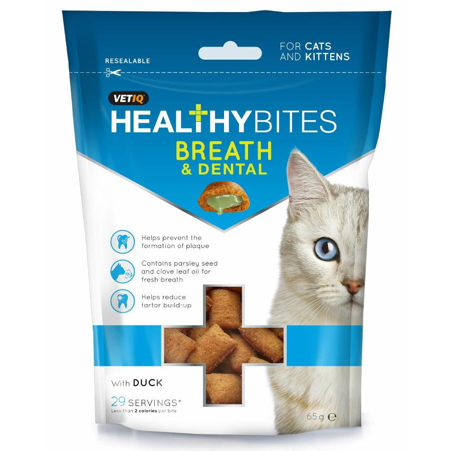 Vet IQ Healthy Bites Breath & Dental Treats for Cats