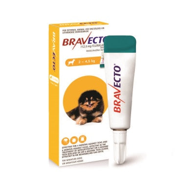 Bravecto Spot-On Dog Toy (2–4.5kg) 1x112.5mg Yellow