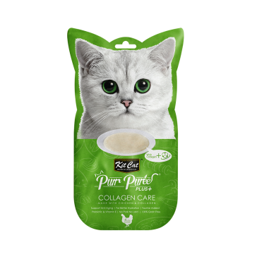 Kit Cat Purr Puree Plus+ Chicken & Collagen Care Cat Treats