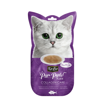 Kit Cat Purr Puree Plus+ Tuna & Collagen Care Cat Treats