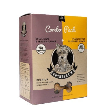 Cuthbert's Oxtail & Peanut Butter Combo Pack Dog Biscuits 1kg