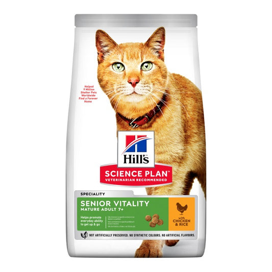 Hills Science Plan Senior Vitality Mature 7+ Feline chicken