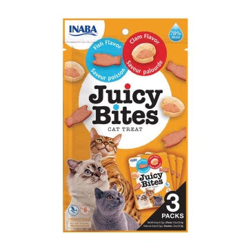 Juicy Bites Fish & Clam Cat Treats (3 Pack)