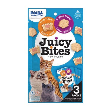 Juicy Bites Scallop & Crab Cat Treats (3 Pack)